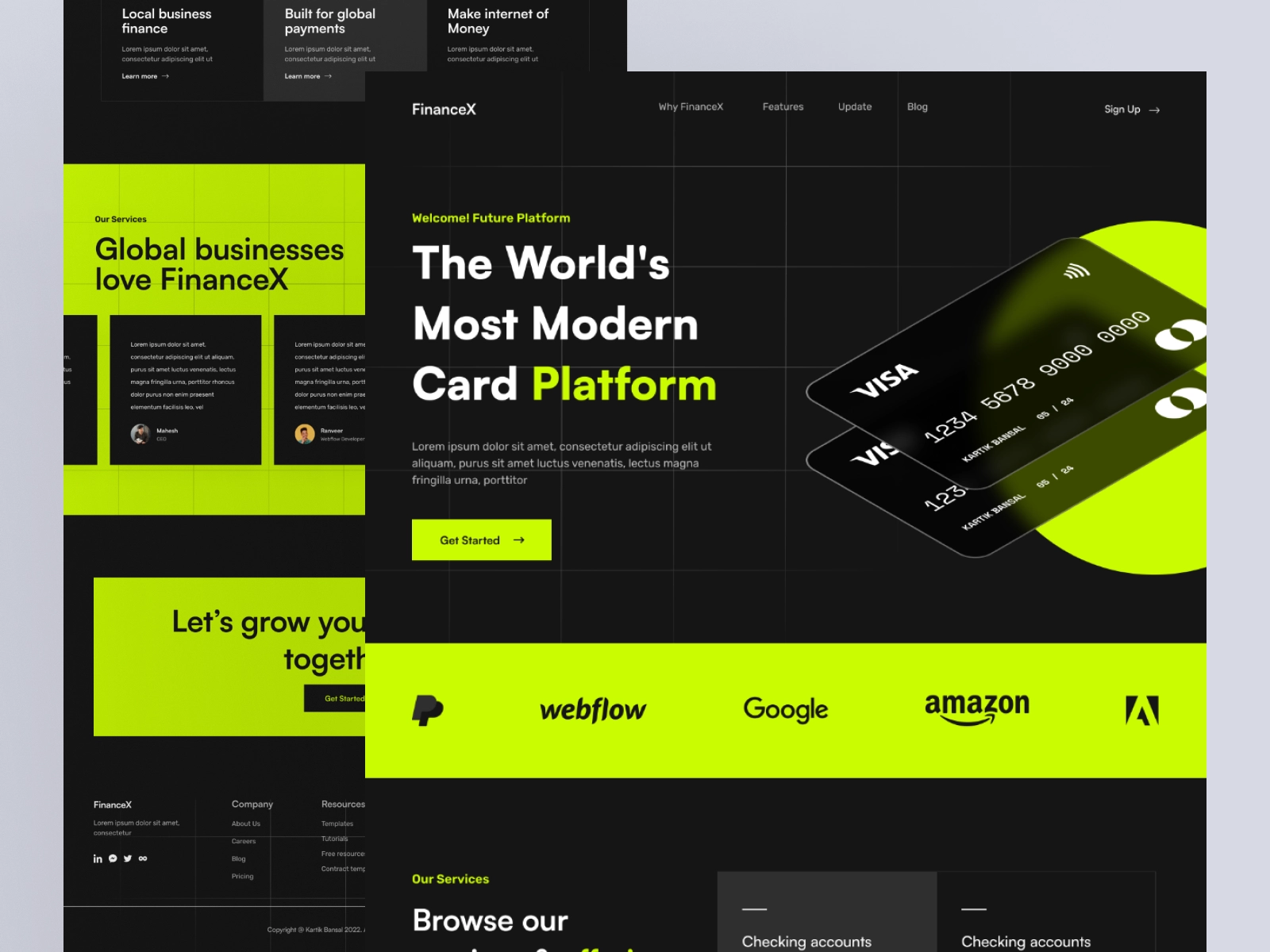 Finance Landing Page